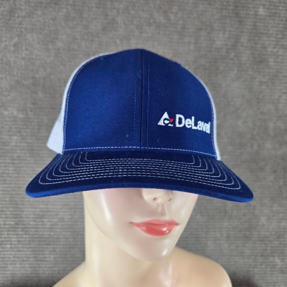 Richardson Unisex OSFM Blue DeLaval Logo Mesh Back Snapback Trucker Hat 112